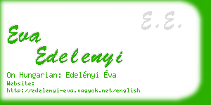 eva edelenyi business card